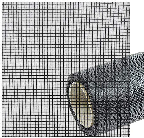 Profi Fliegengitter Meterware Schwarz Fiberglas Rolle Gewebe Fliegennetz Gaze Insektenschutz Netze Zubehör Ersatzteile Fenster-Gitter Tür Anthrazit 15 cm