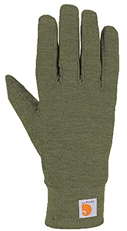Carhartt Herren Heavyweight Force Liner Glove Handschuhe für kaltes Wetter, Oliv (Burnt Olive), meliert, Large