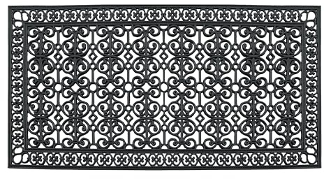 A1 Home Collections Extra Large Doormat, Natural Rubber, 36”x72”, Ideal for entryway, Scrapes Shoes Clean of Dirt & Grime, Heavy Duty Door mat for Indoor Outdoor, Mats for Entry, Patio, Busy Areas