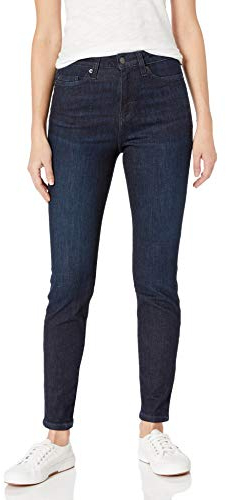 Amazon Essentials Damen Skinny-Jeans Hoher Bund - Auslaufmodell, Dunkle Waschung, 46
