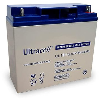 Ultracell Lot de 2 Batteries au Plomb UL 78249 12 V, Filetage 18 Ah (M5), VD, MDF