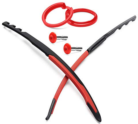 Mryok repuesto de anillo deslizador de sien e icono y pin de acero inoxidable para Oakley Jawbreaker, Rojo (Rojo), Talla única