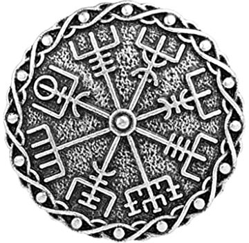 Sharplace Broche Épingle à Capuchon Boucle Médiévale Amulette Nordique Viking Bijoux Style Collection Viking, Argent 2