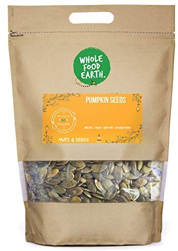 Wholefood Earth Pumpkin Seeds 1 kg | GMO Free | Natural | Source of Fibre | Source of Protein