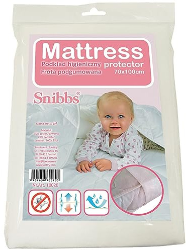 Snibbs Matratzenschoner 70x100 wasserdicht mit Eckgurten, wasserdichtes Spannbetttuch, wasserdichte Matratzenauflage fürs Babybett, Nässeschutz 70 * 100 mit atmungsaktiver TPU-Membran