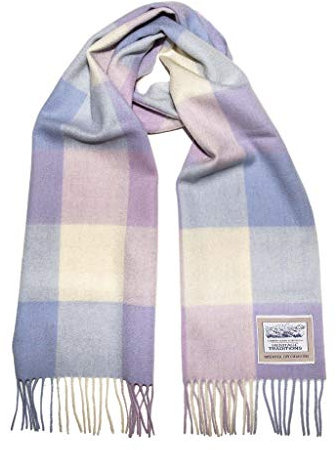 Heritage Traditions 100% Pure Wool Tartan Scarves Shawls and Wraps (Lilac Box)
