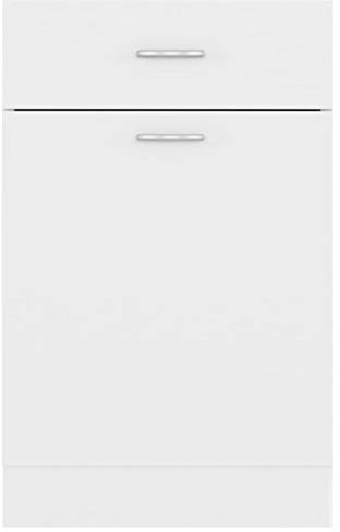 Festnight Armario Bajo de Cocina | Armario de Cocina | Mueble de Cocina | Aparador Armario | Armario de Salon Blanco 50x46x81,5 cm