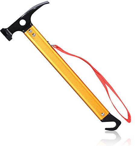 Camping Hammer - Zelthammer, Outdoor Camping Tent Hammer with Tent Stake Remover rutschfest Kopf Design mit Halteband