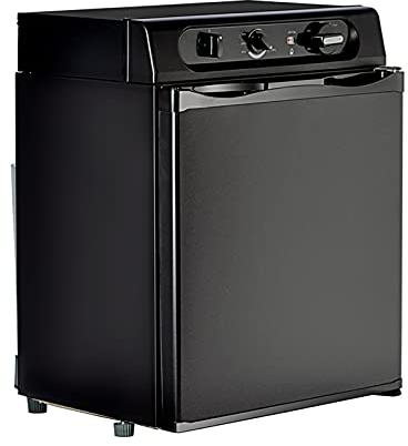 Smad Frigorifero Trivalente per Camper, 12V/220V/Gas, Mini Frigo Bar Silenzioso per Campeggio, Caravana, Forgon, Camion, 40L, Nero
