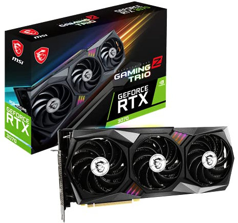 MSI Gaming GeForce RTX 3070 LHR 8GB GDRR6 256-Bit HDMI/DP Nvlink Torx Fan 4 RGB Ampere Architecture OC Graphics Card (RTX 3070 Gaming Z Trio 8G LHR)