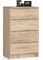 AKORD Kommode K60 60 cm | 4 Schubladen | Schrank | für das Wohnzimmer | für das Schlafzimmer | B60 x H99 x T40 cm | Gewicht 29,80 kg | Sonoma Eiche