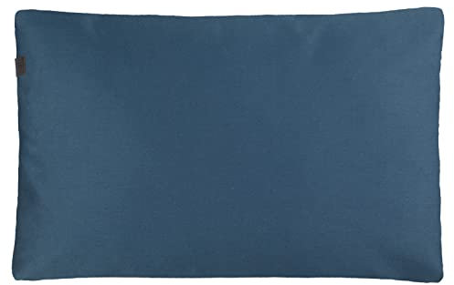 Schöner Wohnen Kollektion Deko Kissenbezug Solo - Kissenbezug 38x58 - Dekokissen blau - Kissenbezug ohne Füllung - Sofakissen Reißverschluss - waschbar pflegeleicht