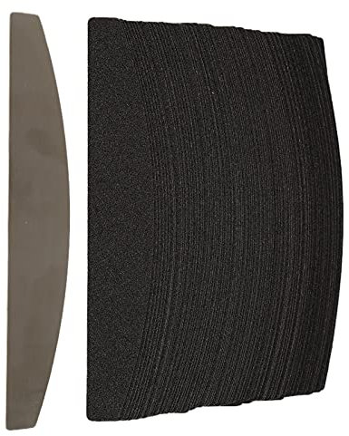 Lima de Uñas de Media Luna, Lima de Uñas Desechable Base Adhesiva Resistente Al Desgaste Base de Acero Inoxidable Resistente a la Corrosión para Salones de Uñas