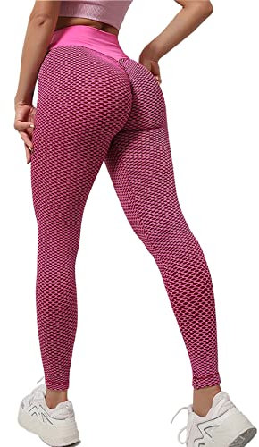 Merlvida Leggins Sportivi Donna Pantaloni Tuta Donna Anticellulite Leggins Donna a Vita Alta Coprenti Leggings da Yoga Alta Elasticità Leggings 3D Pusu Up Compressi Collant Palestra Allenamento