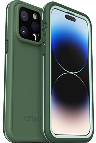 OtterBox Fre Case for iPhone 14 Pro Max for MagSafe, Waterproof (IP68), Shockproof, Dirtproof, Sleek and Slim Protective Case with built in Screen Protector, x5 Tested to Military Standard, Green