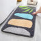 Badezimmerteppich Grau-Orange-Blau Badematte Flauschig Mikrofaser Badvorleger rutschfest Duschvorleger Schnelltrocknend Badteppich Waschbar Duschvorleger Verdicken Badematten Badmatte 40x60cm