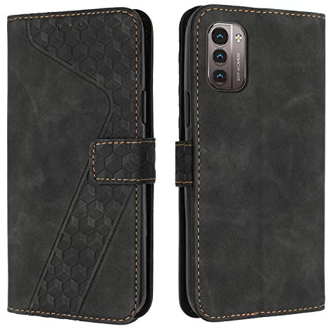 OKZone Cover per Nokia G11/G21, Custodia in PU Pelle per Nokia G11/G21, Custodia a Libro Protettiva Folio Portafoglio con Chiusura Magnetica e Slot per Carte Wallet Case Flip Cover (Nero)