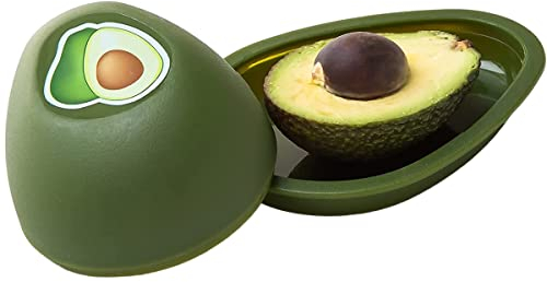 Ichigo Ichie Guarda Aguacate, Caja para guardar Aguacates, Recipiente para Aguacates, Almacenaje de aguacate, Ideal para Guardar Aguacates en la Nevera, Verde