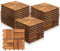 Yakimz 30 x 30 cm Holzfliesen aus Akazienholz, Anti-Rutsch-Bodenbelag, 33er Terrassenfliese, 3m² Bodenbelag Drainage Klicksystem Terrasse Balkon Garten, Braun