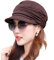 CHENGZI Damen Newsboy Cabbie Baskenmütze Cloche Baumwolle Maler Visier Hüte, coffee, 5-6