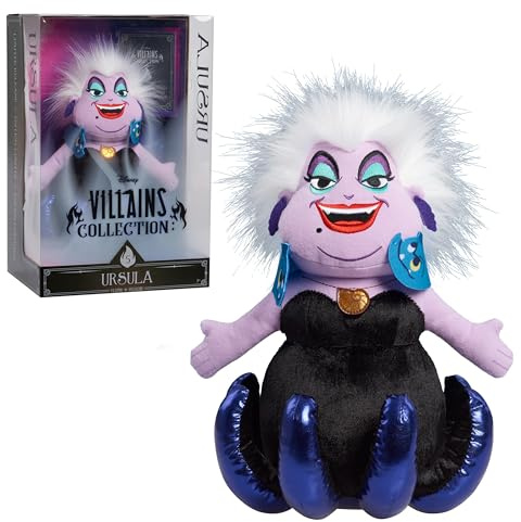 Just Play Disney Villains Collection: Ursula, 33 cm, Stofftier zum Sammeln, Die kleine Meerjungfrau, Kinderspielzeug ab 3 Jahren