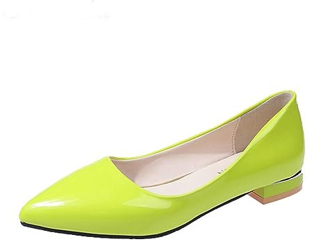 ZIRIA Scarpe Donna Punta Punta Ballerine Tacchi Vernice Slip On Mocassini