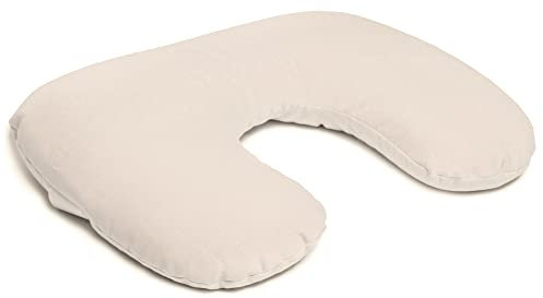 GIRAFFENLAND Bio-Hirse Nackenstützkissen, Köper-Baumwolle rohweiß, direkt befüllt