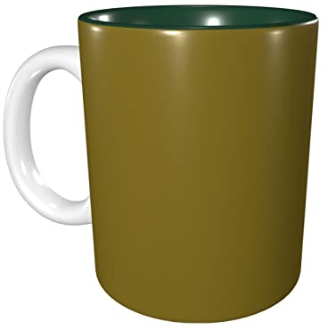 RFSHOP Tazas de café verde musgo de 11 onzas taza de cerámica para oficina y hogar, taza de té de agua, taza interior verde bosque