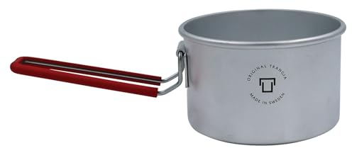 TRANGIA T-Cup mit rotem Griff, multifunktionaler Becher, Tasse, Topf, ideal für ultraleichte Rucksackreisen
