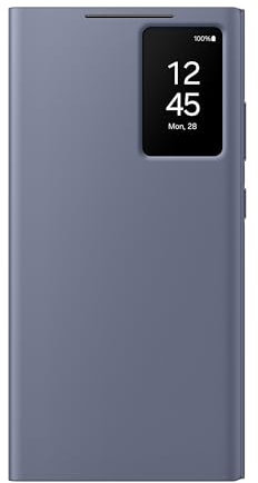 SAMSUNG Funda Tipo Cartera para Galaxy S24 Ultra S-View, Funda Protectora con Vista Inteligente de Pantalla pequeña, Control de Toque con el Dedo, diseño Delgado, Bolsillo para Tarjetero, versión