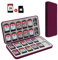 Skycase Game Card Aufbewahrungsbox für Switch Game Card,Spiele Aufbewahrung mit 24 Spielkartenfächer,Tragbare Schutzhülle für Switch OLED Game Card,Hardcase Hülle,Silikonfutter,Wein rot