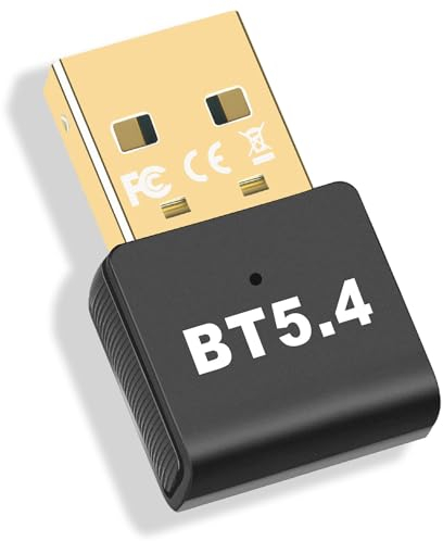 Adattatore Bluetooth USB 5.4, Dongle Bluetooth Bluetooth Stick Dongle (EDR & BLE) per PC Laptop Desktop Computer, supporta Windows 11/10/8.1/7