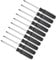 CoCud Mini Phillips Screwdriver, 5.0mm Size 142mm Length, Carbon Steel Small Cross Head Screwdrivers with Anti-Slip Black Handle - (Applications: for Glasses, Watch or Laptop), 10-Pieces