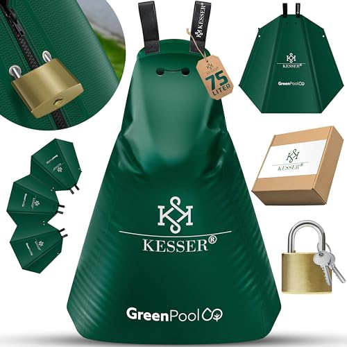 KESSER® Baum-Bewässerungssack 4er Set 75L Wassersack, Baumbewässerungsbeutel, PVC-Tasche langlebig & UV-beständig, Baumbeutel Garten Bewässerungssystem & gezielte Bewässerung von Bäumen, mit Schloss