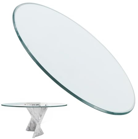 Hoiweqr Tempered Glass Table Top, Round, 36CM(14INCH) Diameter, Clear, For Dining & Coffee Tables