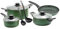 Avilia Set Pentole da Cucina 9 Pezzi - Set Pentole Induzione Alluminio Antiaderente in Acciaio - Compatibili con Tutti i Fornelli - Batteria Pentole Include 3 Coperchi e 2 Mestoli
