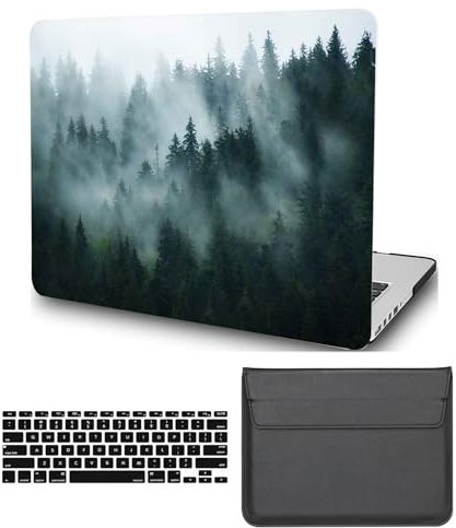 Funda Dura Compatible con MacBook Pro 15 Pulgadas 2015 2014 2013 2012 Modelo A1398 con Pantalla Retina, Plástico Carcasa Cubierta Protectora & Cubierta para Teclado & Bolsa - Árbol