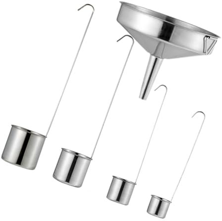 DECHOUS Stainless Steel Wine Ladle Kitchen Funnel Oil Funnel Baking Ladle for Dispensing and Transferring Liquids