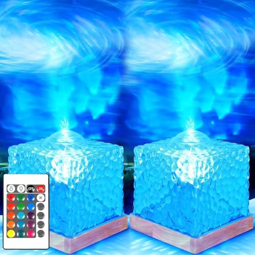 YeahBoom Ocean Lampe LED,16 Farben RGB Wasserwellen Lampe,Aurora Light mit Fernbedienung,LED Sternenhimmel Projektor für Zimmer Schlafzimmer Deko,Kinder Geschenk