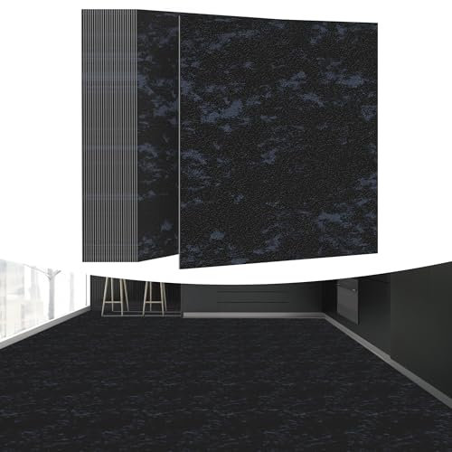 YRHome 54 Stücke PVC Bodenbelag Selbstklebend 5,02 m² Vinylboden Bodenfliesen Klebefliesen 30x30cm Venylbodenbelag Laminat Wasserdicht Rutschfest PVC Fliesen Fliesenoptik Marineblau