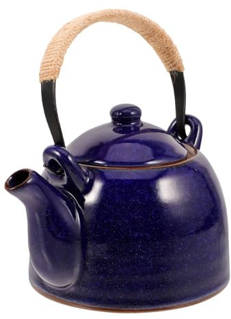 HOLIDYOYO Ceramic Tea Kettle Stile Cinese Teiera Vintage Ceramica Con Manico Perfetta Per Tè Caldo e Bevande Fredde Decorazione Per Casa e Ufficio Design Elegante e Gemma