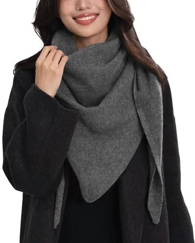 Risipu Dreiecktuch Damen Winter Spring Warm Schal Damen Knitted Acrylic Fiber Schal (Grau)