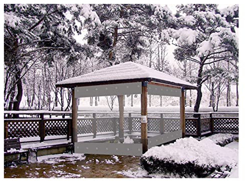 Waterproof Pergola Side Curtains with Eyelets for Terrace 5.6x2.7m/18.4x8.9ft