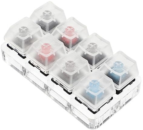 CAXUSD Keycap Testing Tool 4-key Keyboard Sampler Keyboard Tester Acrylic Stand Desktop Decor