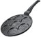 Herzberg, HGCP267SML, 26 cm Crêpes- und Pfannkuchenpfanne mit 7 Smiley-Emoji-Designs, ideal für gesundes Kochen, kratzfest, leicht zu reinigen, silberfarben