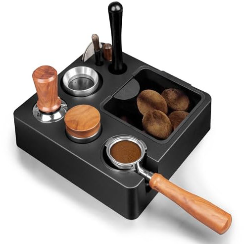 Guolich Tamperstation, Tamper Station aus ABS für Siebträger 51-58 mm, Tamping Station für Espresso Kaffeemaschine Barista Zubehör,Kaffee-Tamperhalter,Barista Station