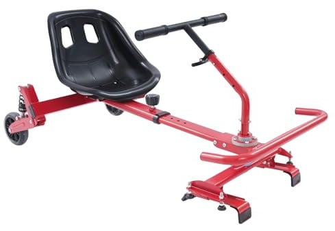 Garbenat Hoverboard Sitzaufsatz 100KG Belastbarkeit Selbstbalancierender Scooter Sitz mit Werkzeugset Höhenverstellbarer Roller Ständer für 6.5-8-10 Roller (Rot)