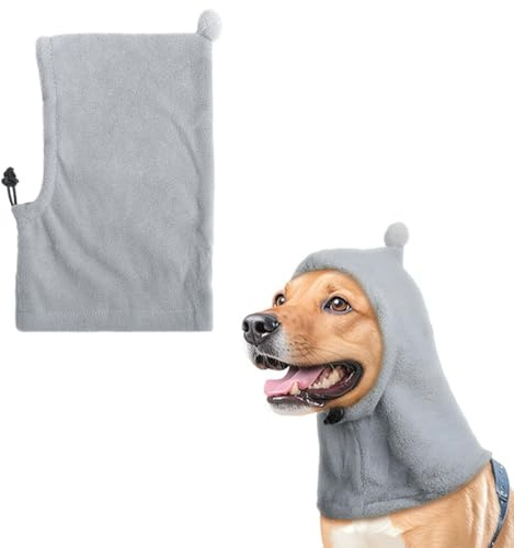 EJRUP Geräuscharme Ohren für Hunde, warme Mützen für Haustiere, Wintermütze mit Ohrenschutz für Hunde, Wintermütze mit Geräuschschutz (S)