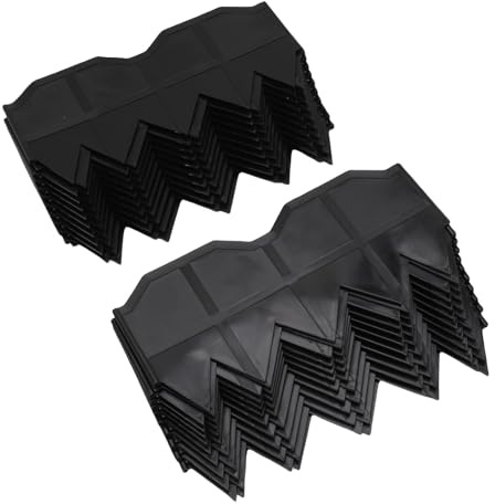 40Pcs Plastic Garden Fence, Decorative Lawn Fence, Garden Edging Border for Flower Bed, Paver, Lawn Edging Border
