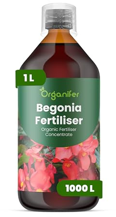 Engrais Liquide Pour Bégonia - 1L - 2-1-8 NPK | Favorise Floraison Et Feuillage - Organifer